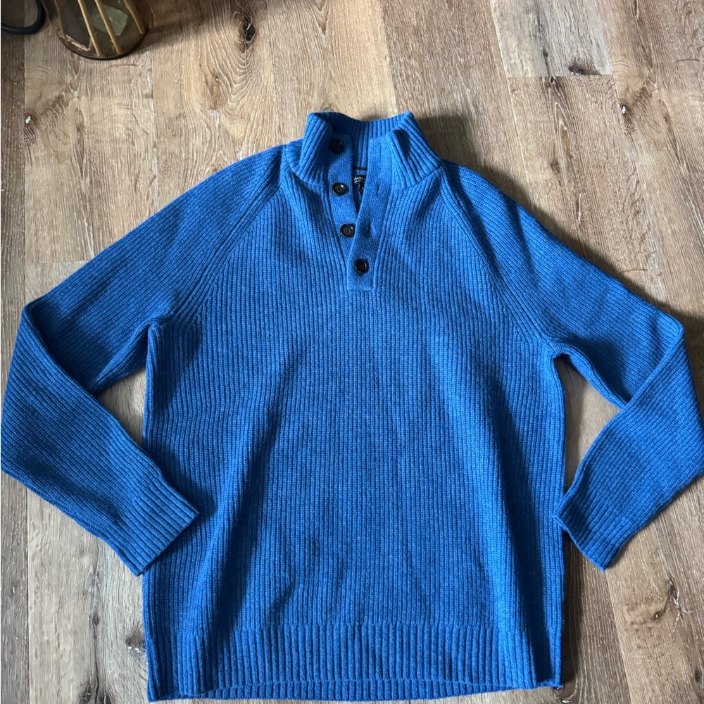 Banana‎ Republic Blue Men's Mockneck Merino Sweater Size XL